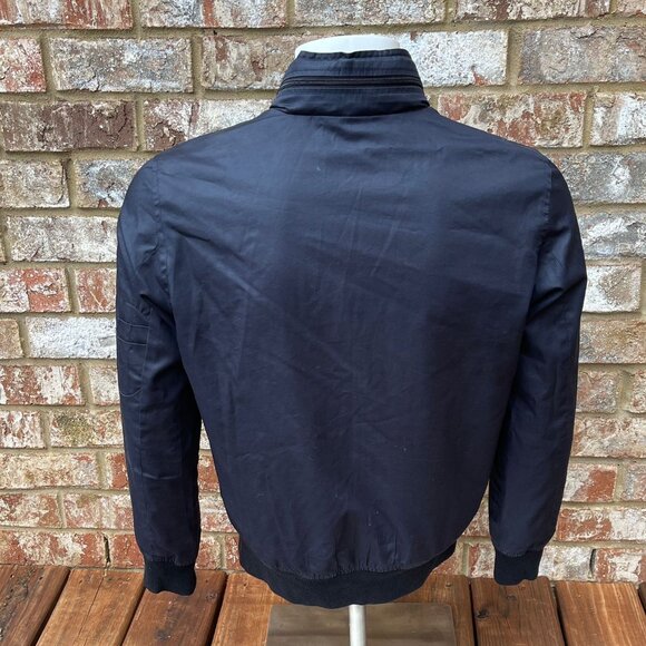 Rag & Bone Men's Black Nylon Bomber Full Zip & Zipper Pockets Jacket Size S - Picture 3 of 6